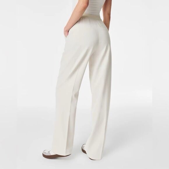 NWT Spanx Opacity Crepe Trouser Pants in Parchment Size XL Tall - Picture 3 of 10